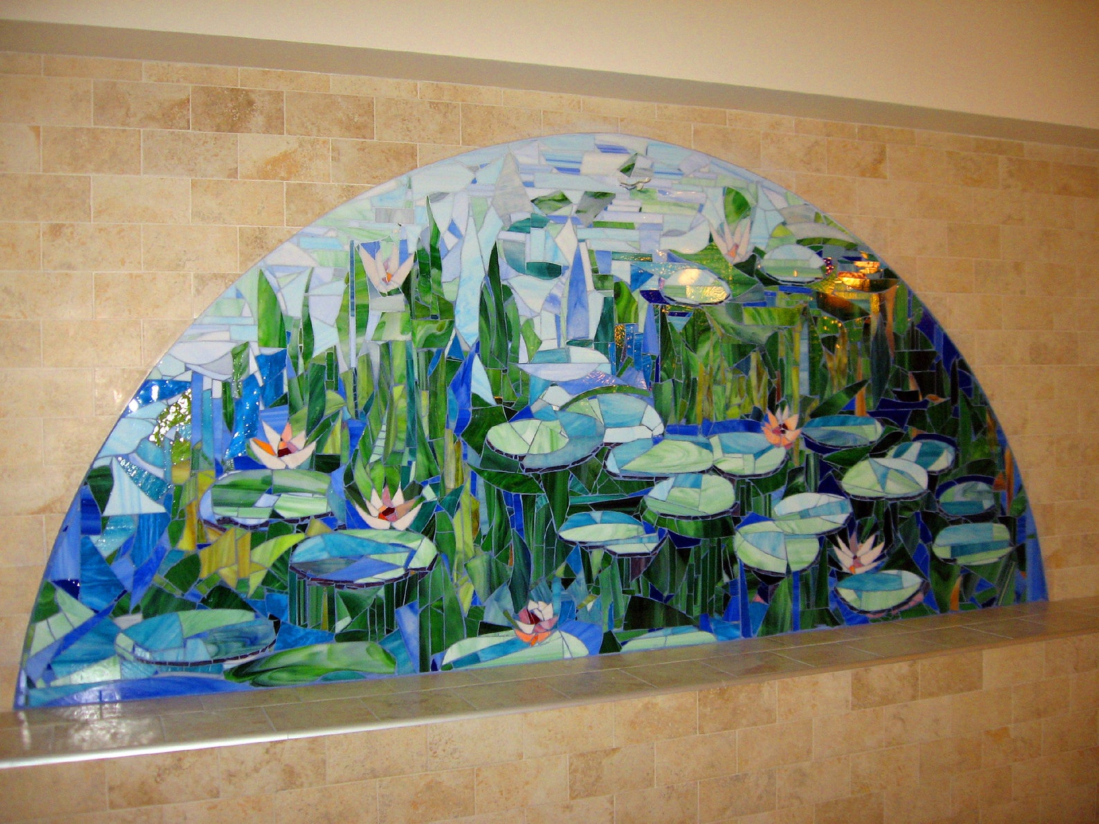 Water Lilies Mosaic Glass Mosaic Etsy