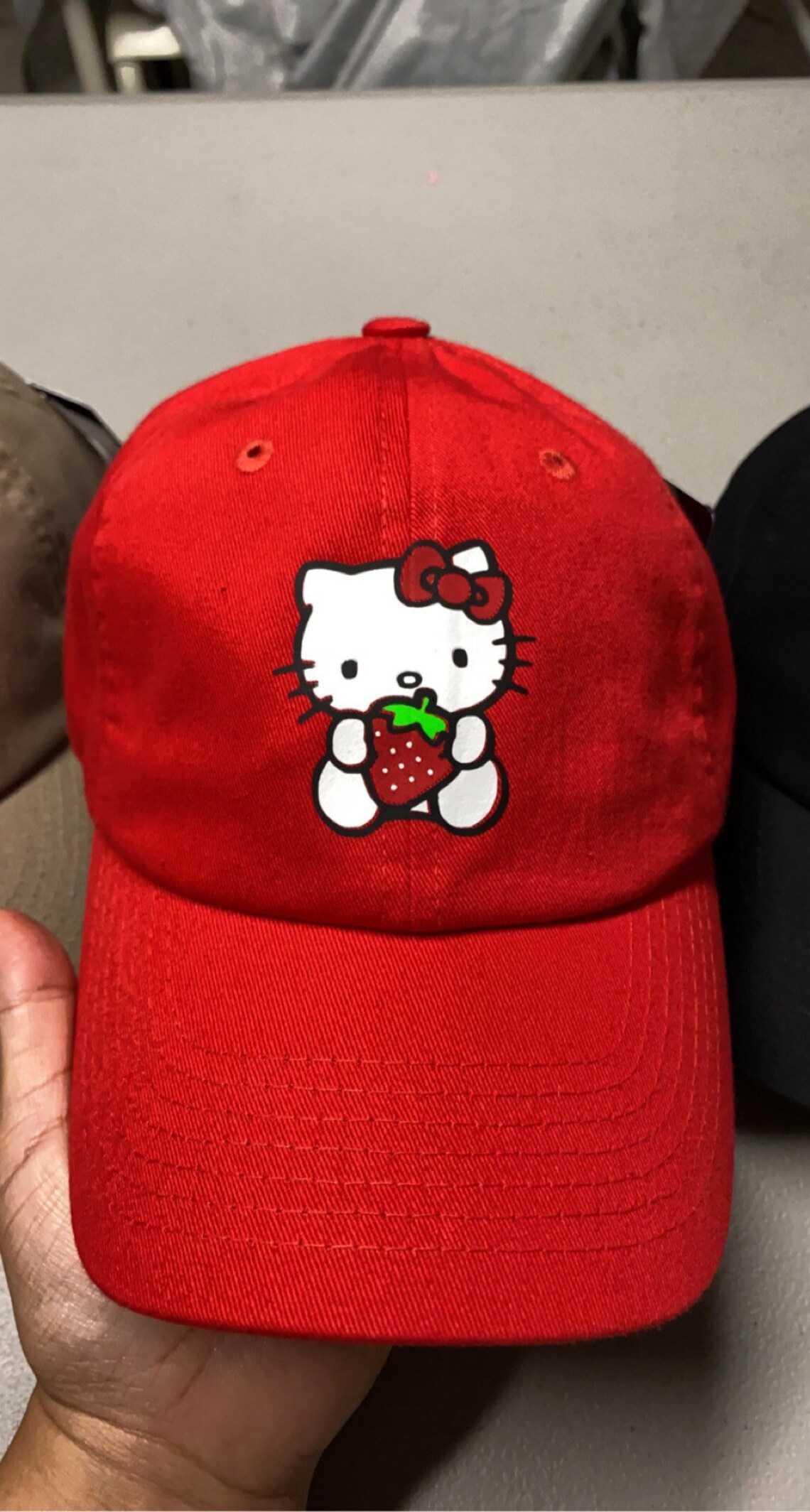 Hello Kitty Cap READY to SHIP Comfortable Adjustable Adult Hat Etsy
