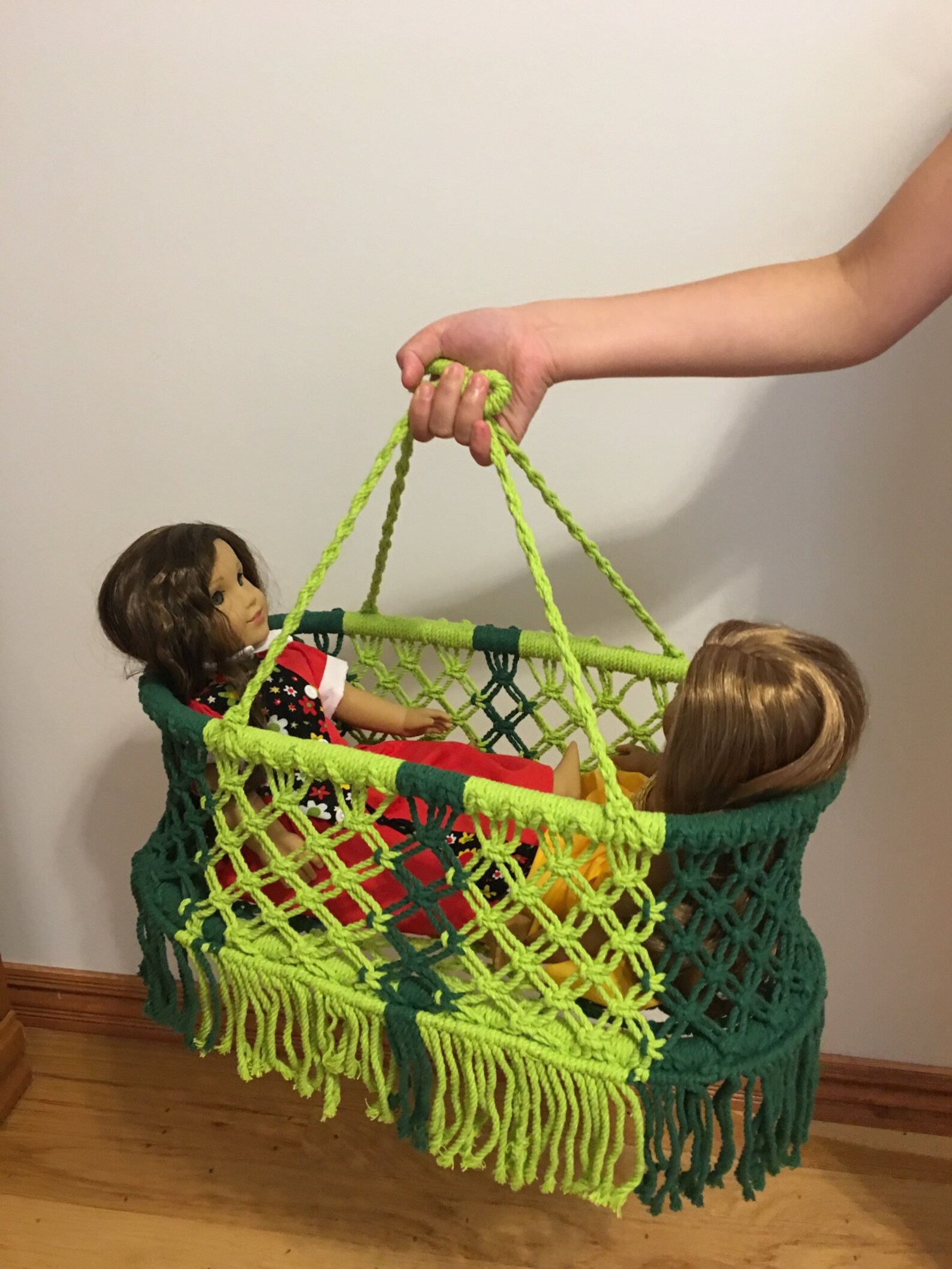 Macrame Baby Doll Carrier Swing Storage Fits 15 Etsy