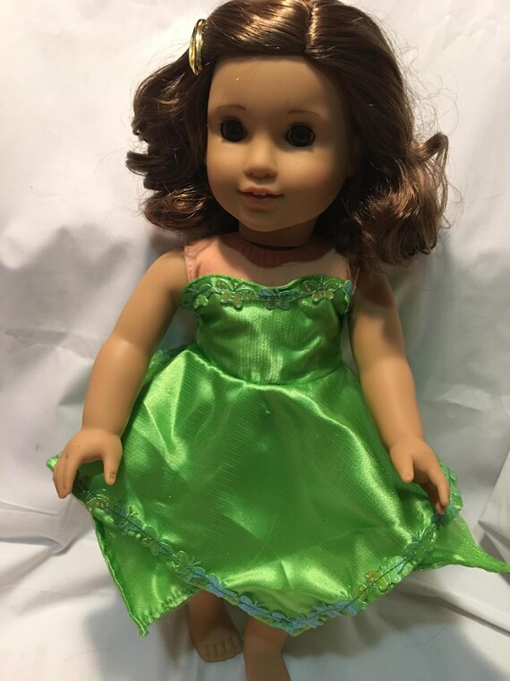Handmade Sparkly Princess Prom Dress Embroidered Fits 15 American Bitty Baby Doll Clothes Costume Gown