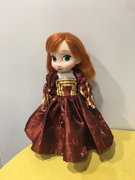 Fits 16 Disney Animators Doll Clothes Princess Gown Coral Butterfly Off The Shoulder Dress Handmade NO DOLL