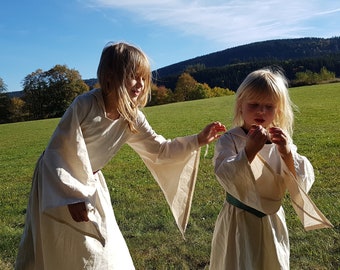 Robe médiévale avec capuche pour enfants, sous-robe filles, costume de princesse, LARP, cosplay, SCA, déguisement, Toraxacum