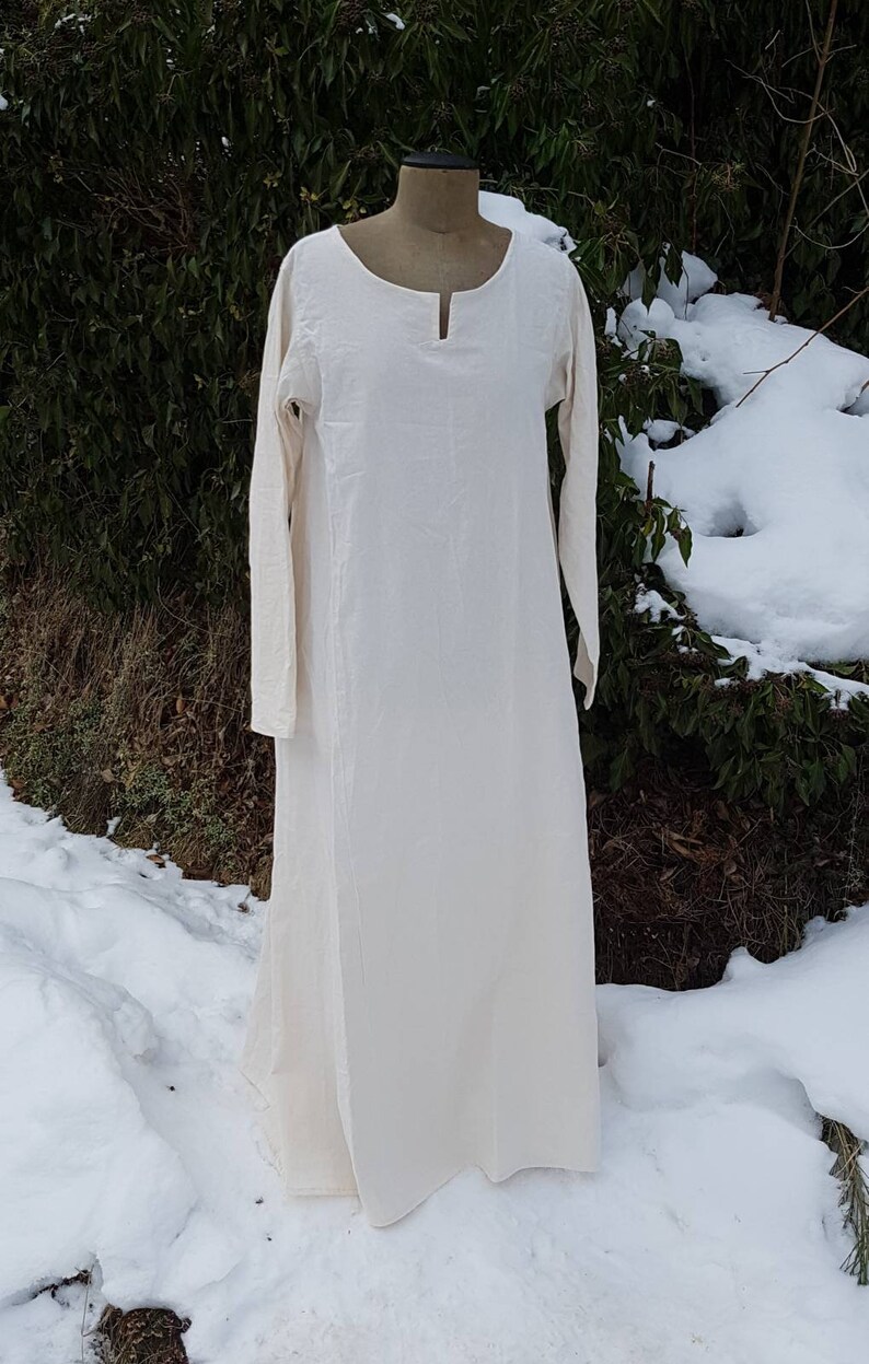 Undergarment Viking Dress Cotton Medieval Robe for Women | Etsy