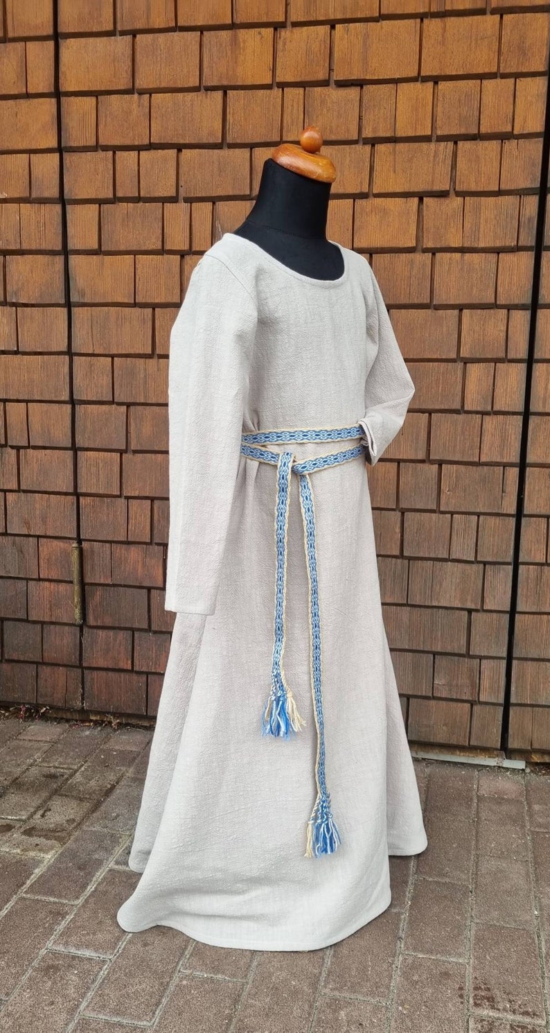 Kinder Mittelalter Kleid, Wikinger Kleidung Mädchen, Unterkleid LARP, SCA, Cosplay, Toraxacum Bild 3