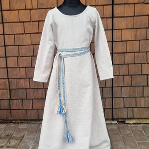 Kinder Mittelalter Kleid, Wikinger Kleidung Mädchen, Unterkleid LARP, SCA, Cosplay, Toraxacum Bild 8