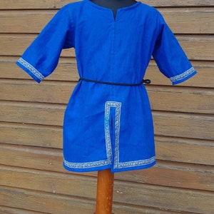 Blue Tunic for Children, Linen Tunic Medieval, Viking and Knight ...