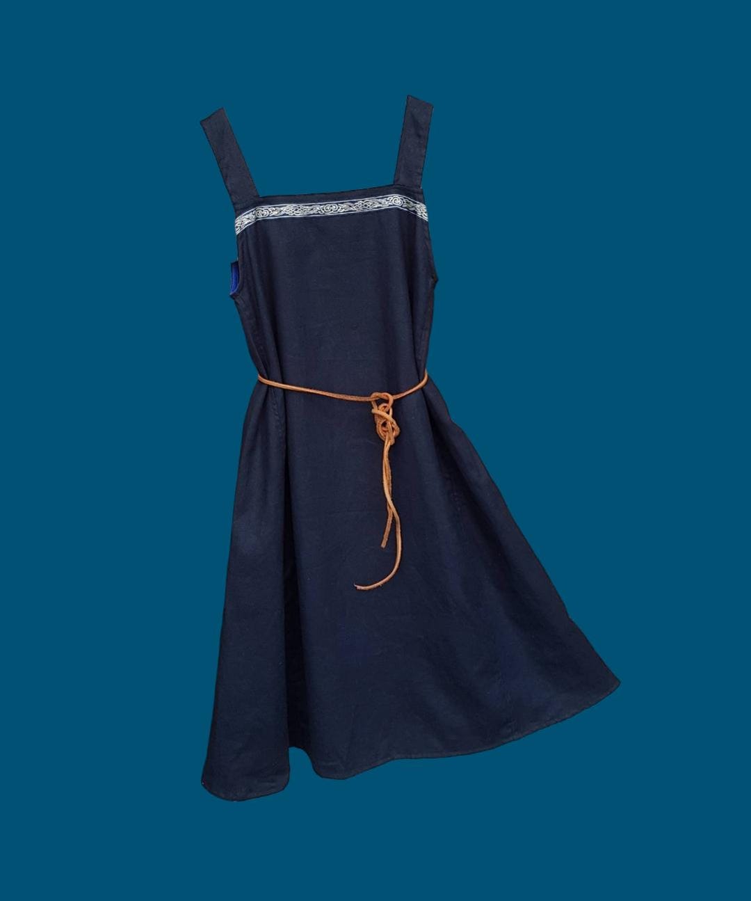 Viking Girl Apron Dress Overdress Blue Medieval Dress Wiki Apron Child LARP SCA Etsy