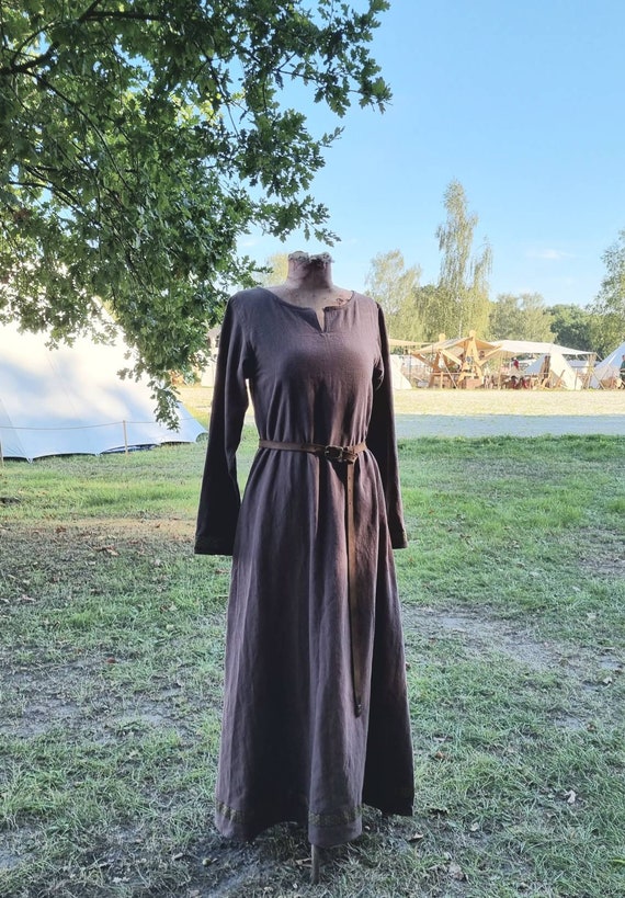 Buy Brown Linen Dress, Used Look With Trim, Viking, Cosplay, LARP, SCA, Toraxacum Online in India - Etsy Buy Brown Linen Dress, Used Look With Trim, Viking, Cosplay, LARP, SCA, Toraxacum Online in India - Etsy