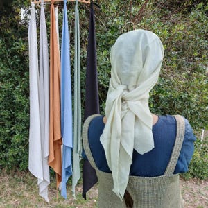 Headscarf linen Viking, medieval headgear woman, Toraxacum