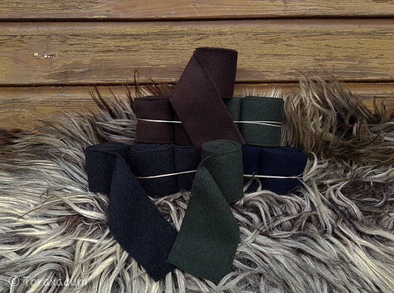 Leg Wrap Wool Brown Kids Calf Wrap Viking Ranger Costume Cosplay Medieval Boys SCA Toraxacum LARP