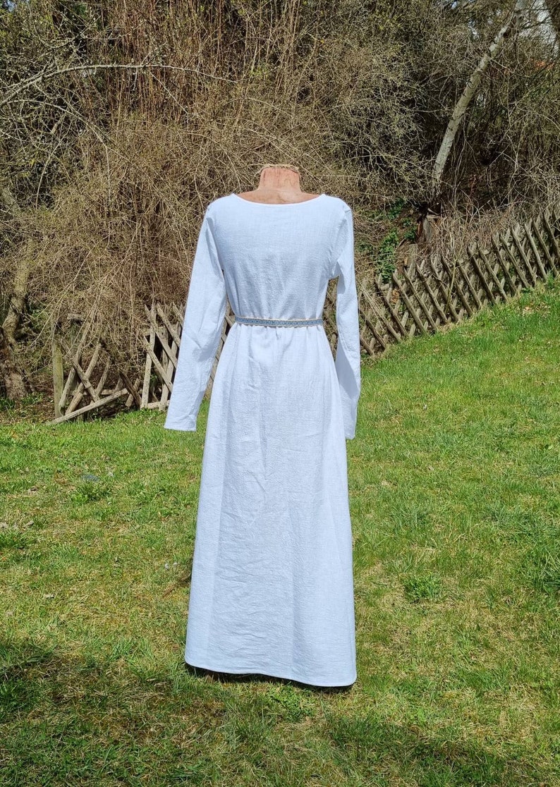 Wikinger Leinen Kleid, used look, Unterkleid Mittelalter, Leinenkleid, stone washed, Reenactment, Cosplay, LARP, SCA, Toraxacum Bild 9