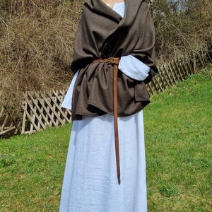 Wikinger Leinen Kleid, used look, Unterkleid Mittelalter, Leinenkleid, stone washed, Reenactment, Cosplay, LARP, SCA, Toraxacum Bild 5