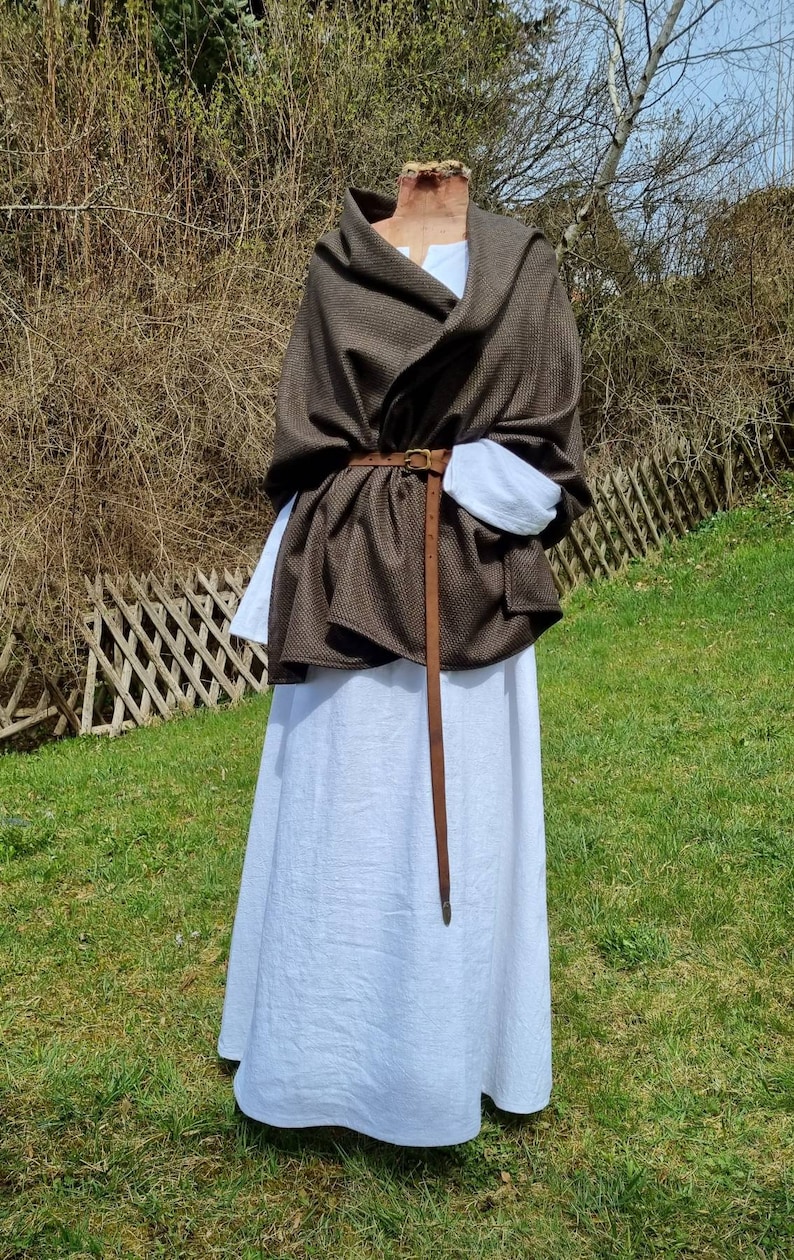 Wikinger Leinen Kleid, used look, Unterkleid Mittelalter, Leinenkleid, stone washed, Reenactment, Cosplay, LARP, SCA, Toraxacum Bild 5