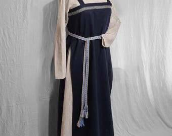 Viking apron dress linen, Viking costume, medieval dress, Wiki apron, Toraxacum