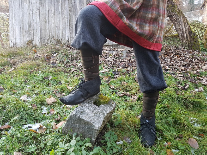 Leg Wrap Wool Brown Kids Calf Wrap Viking Ranger Costume Cosplay Medieval Boys SCA Toraxacum LARP