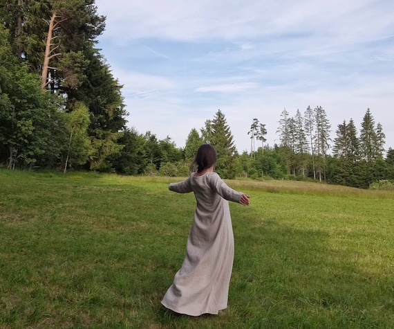 Viking Linen Dress, Natural, Used Look, Medieval Underdress, Linen Dress,  Stone Washed, Cosplay, LARP, SCA, Toraxacum |uk-ew-lst| - Etsy