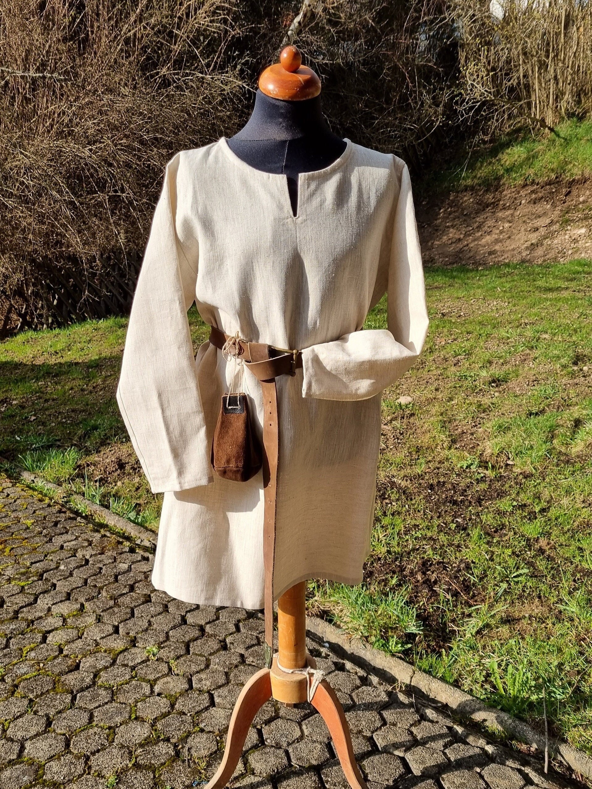 Linen children's tunic, knight and Viking shirt, natural linen, boys' and girls' medieval costume, LARP, SCA, cosplay costume, Toraxacum