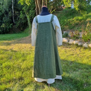 Robe tablier pour filles vikings vert olive, surrobe médiévale, tablier Wiki enfant, LARP, SCA, Toraxacum image 8