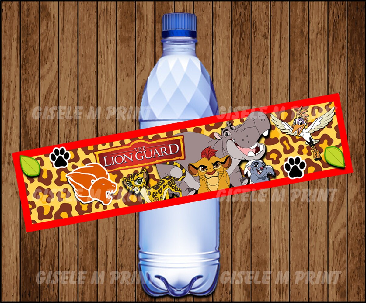 Lion Guard Water Bottle Label Printable Lion Guard Water | Etsy