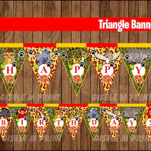 Baner Lion Guard, Baner trójkątny Lion Guard do druku, Baner na imprezę Lion Guard do pobrania natychmiast