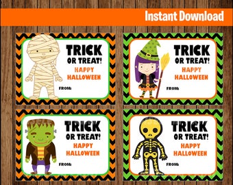Halloween Tags - Thank You Tags - Halloween Favor Tags - Halloween Gift Tags - Halloween Labels - Halloween Treat Tags