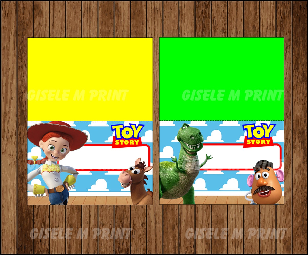 Toy Story Food Labels Printable Toy Story Food Tent Cards Etsy UK
