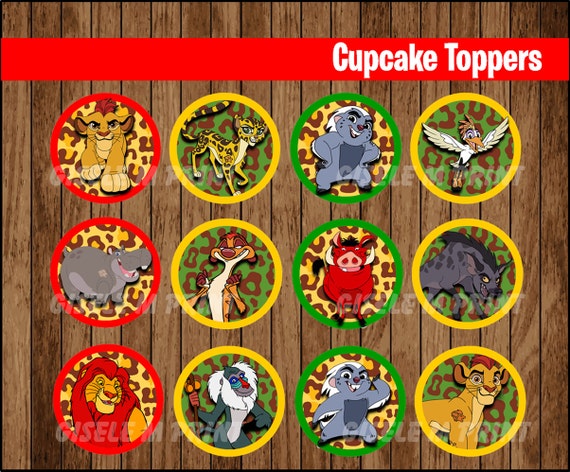 Lion Guard cupcakes toppers Printable Lion Guard toppers | Etsy