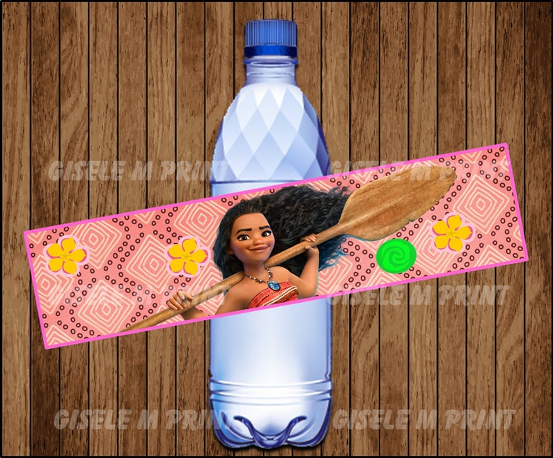 Moana Water Bottle Label Printable Moana Water labels Moana | Etsy