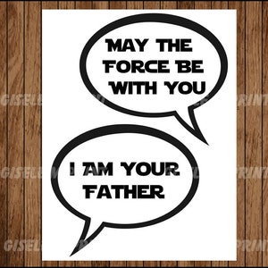 Star Wars party photo booth prop word bubbles, INSTANT DOWNLOAD image 2