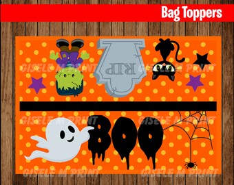 Halloween Taschen, Halloween Party druckbare Taschen, Halloween Party Leckerli Beutel zum sofortigen Download