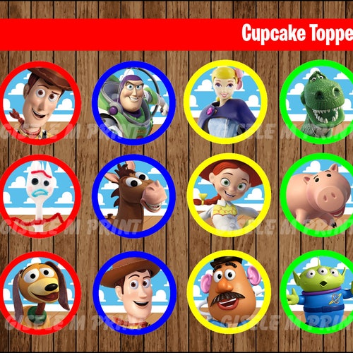Toy Story 4 Cupcakes Toppers Printable Toy Story Toppers Toy - Etsy
