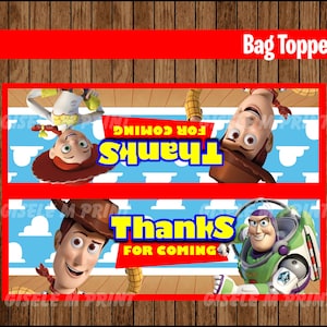 Toy Story Bags, Printable Toy Story Bags toppers, Toy Story party treat bags instant download