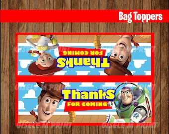 Toy Story Bags, Printable Toy Story Bags toppers, Toy Story party treat bags instant download