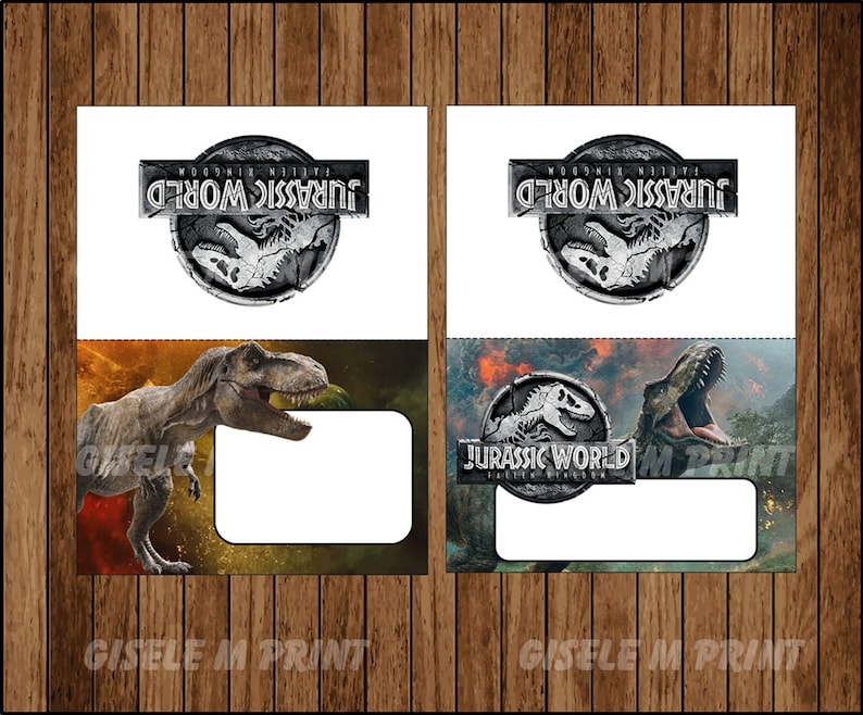 Jurassic world 2 Food Labels Printable Jurassic world food | Etsy