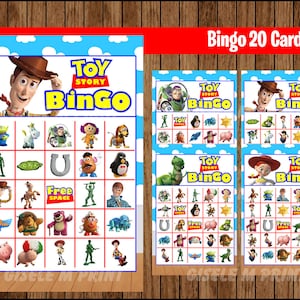 Toy story Bingo jeu 30 cartes téléchargement immédiat, imprimable Toy story party game, Toy story Bingo jeu