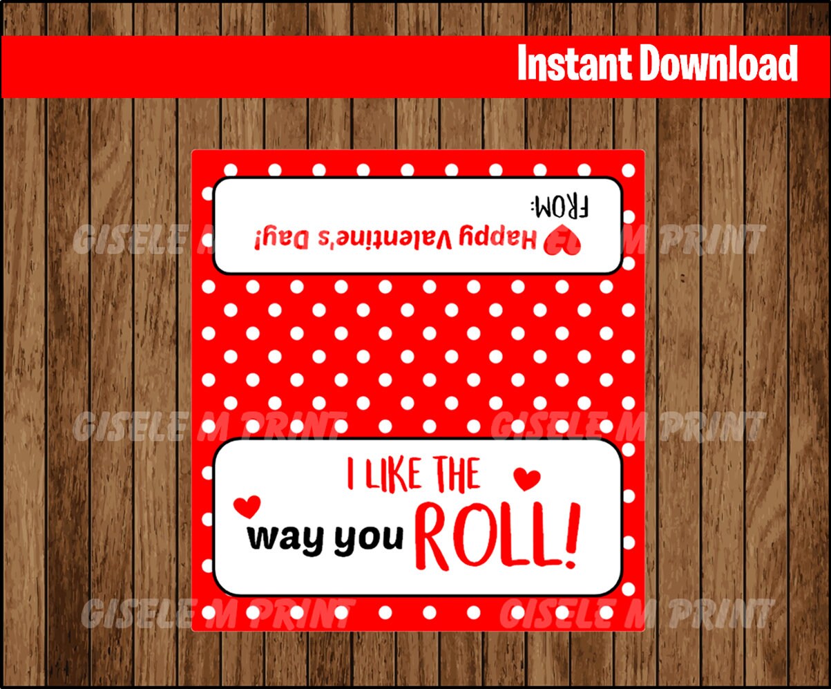 Printable Tootsie Roll Valentine bag topper School | Etsy