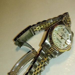 Rolex Oyster Perpetual DATEJUST 16233 ladies watch 18K White Gold & Stainless steel 455C Swiss Made