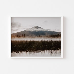 Oregon Poster, Mountain Photography Landscape - Photography Print -  Art Print of Oregon  - Mt Bachelor - Mountain Digital Art
