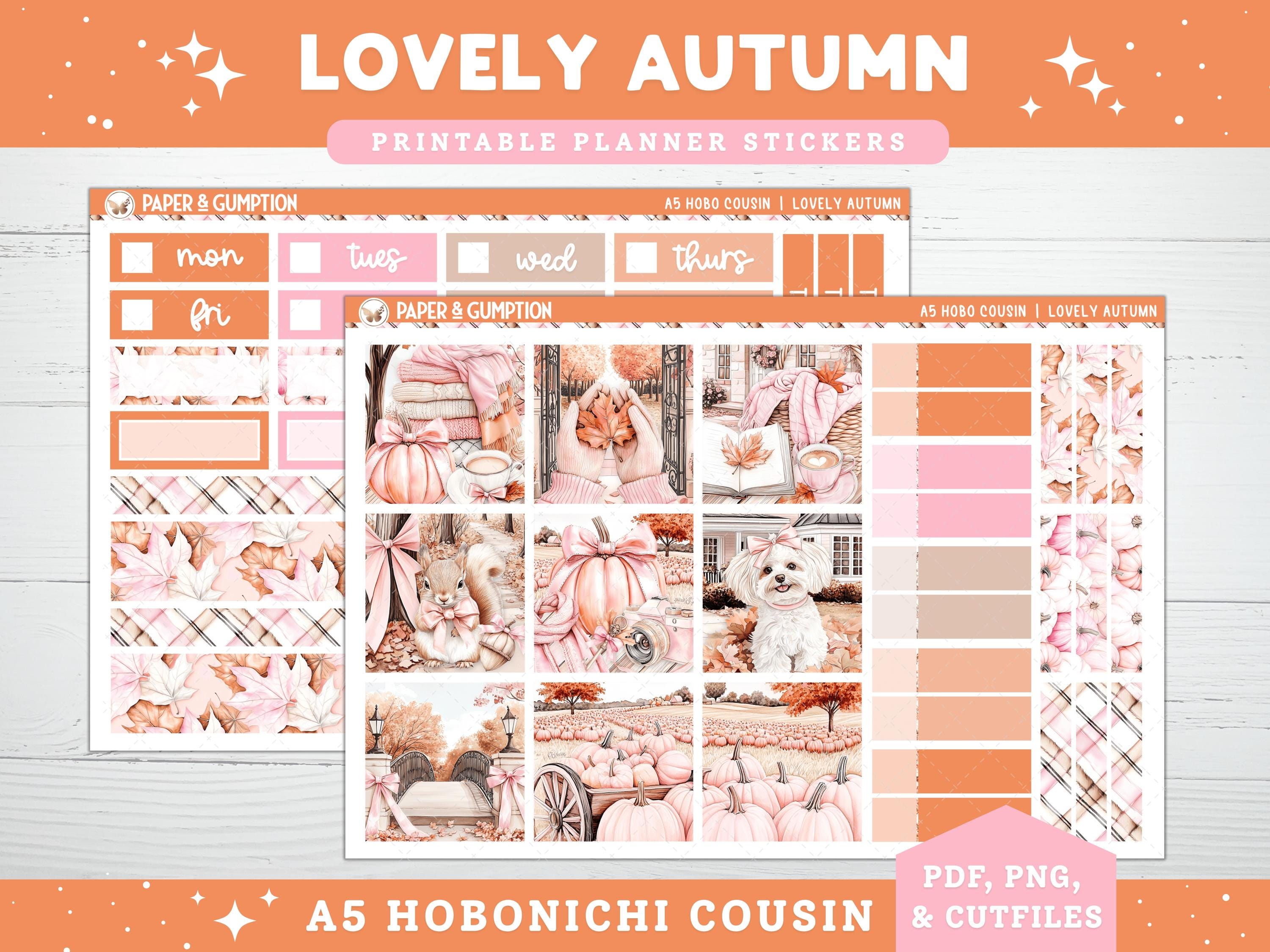 Printable Planner Stickers Lovely Autumn Hobonichi COUSIN Weekly ...