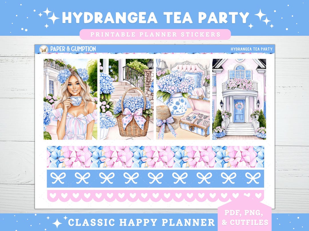 Spring Printable Planner Stickers Weekly Sticker Kit Classic Happy ...