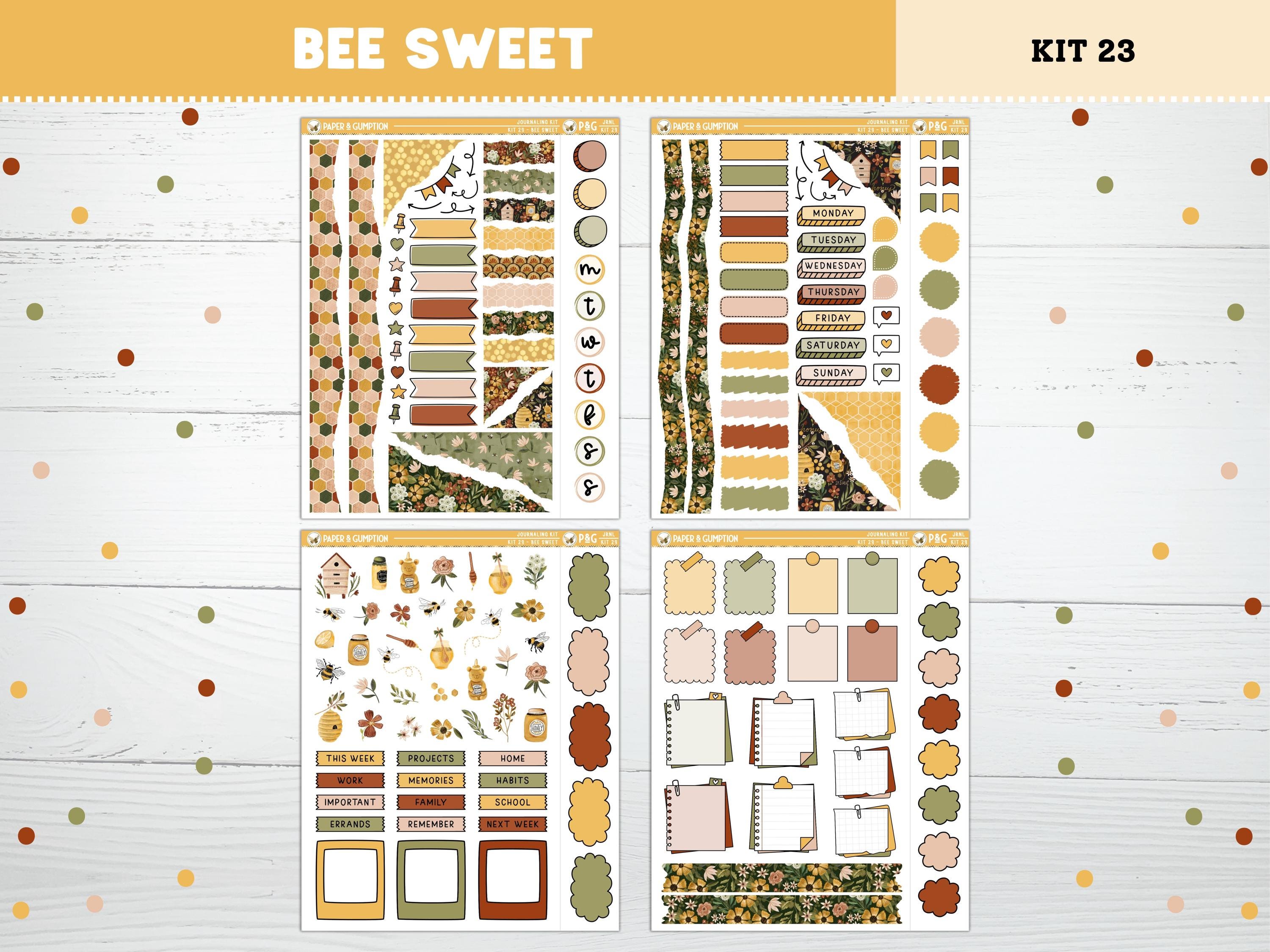 Printable Planner Stickers Bee Sweet Bullet Journal Sticker Sheets ...