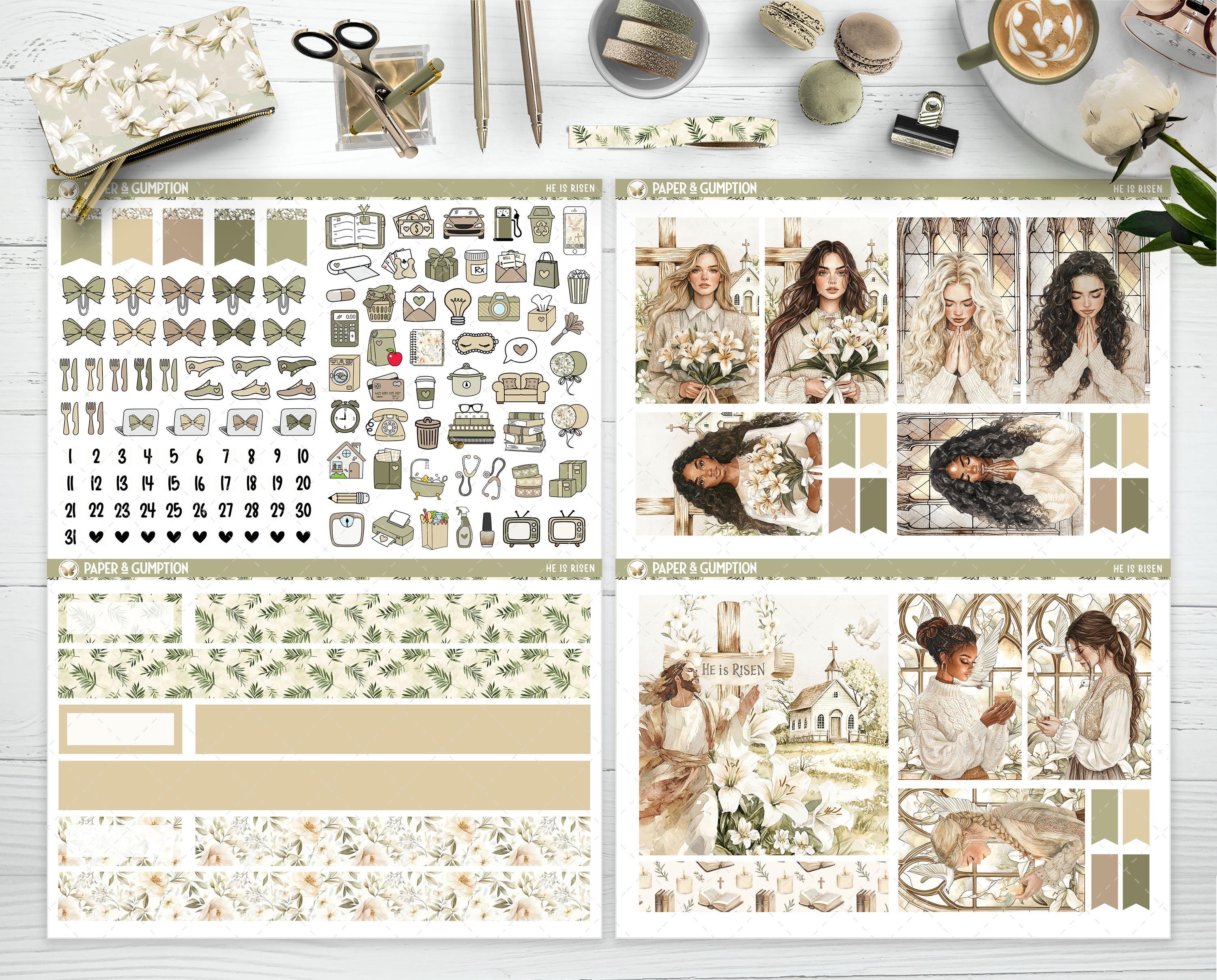 Printable Planner Stickers Weekly Sticker Kit Classic Happy Planner He ...