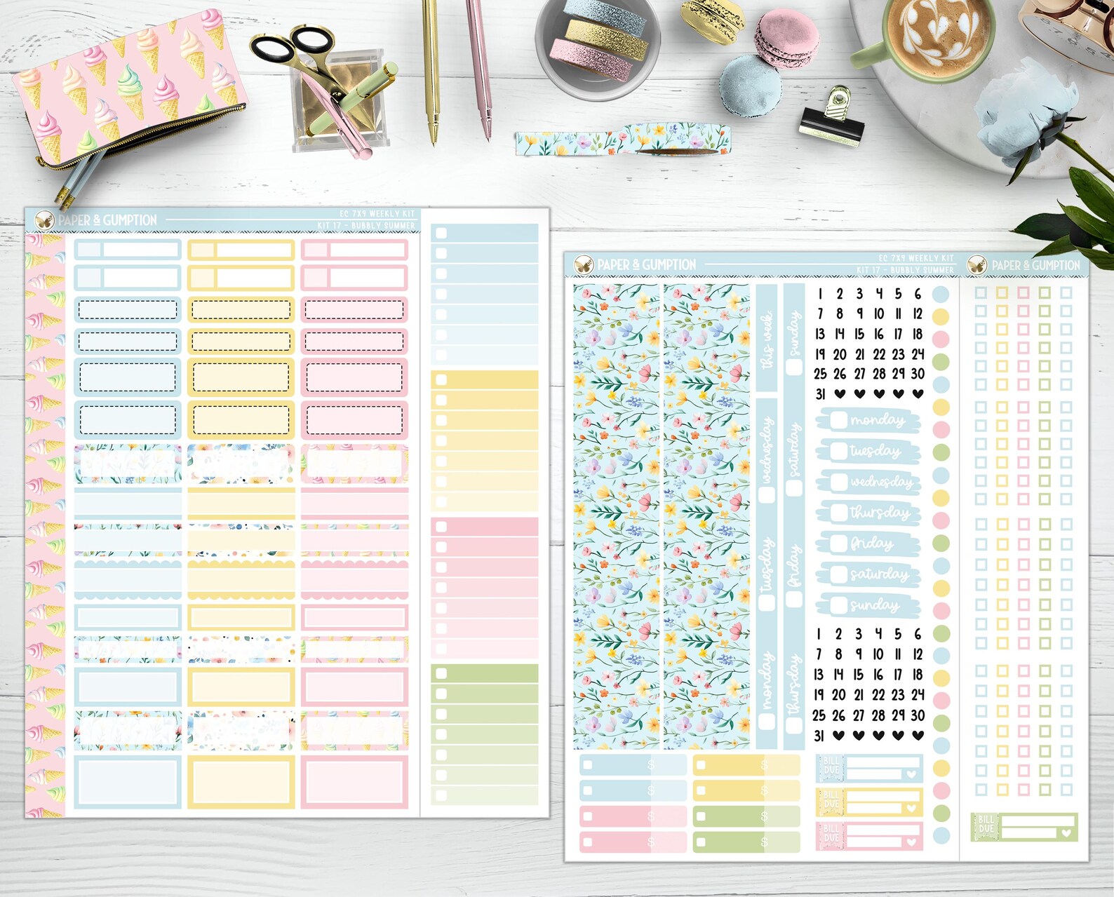 Printable Planner Stickers Erin Condren 7x9 Ec Vertical Weekly Sticker ...
