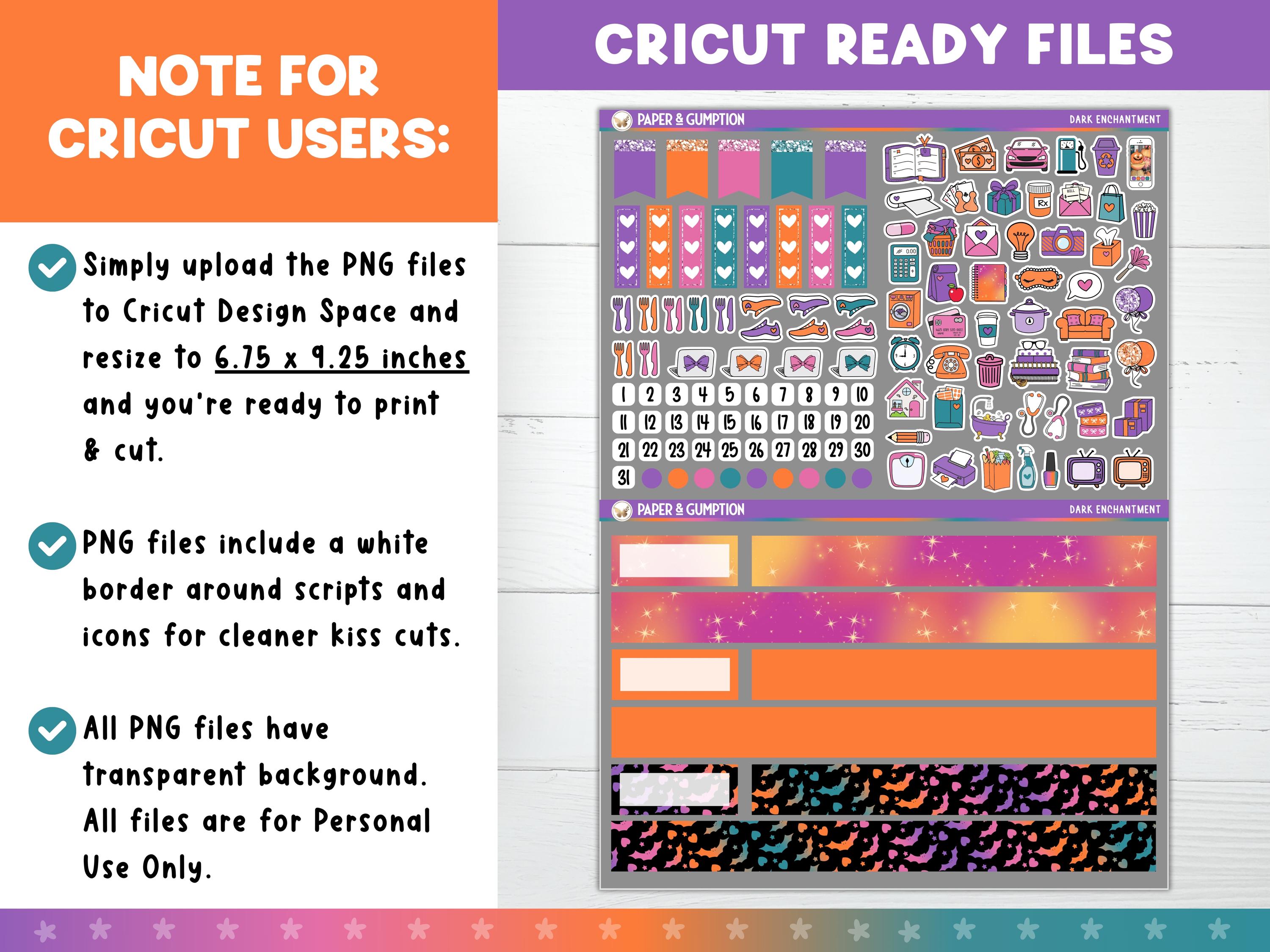 Printable Planner Stickers Dark Enchantment Weekly Sticker Kit Erin ...