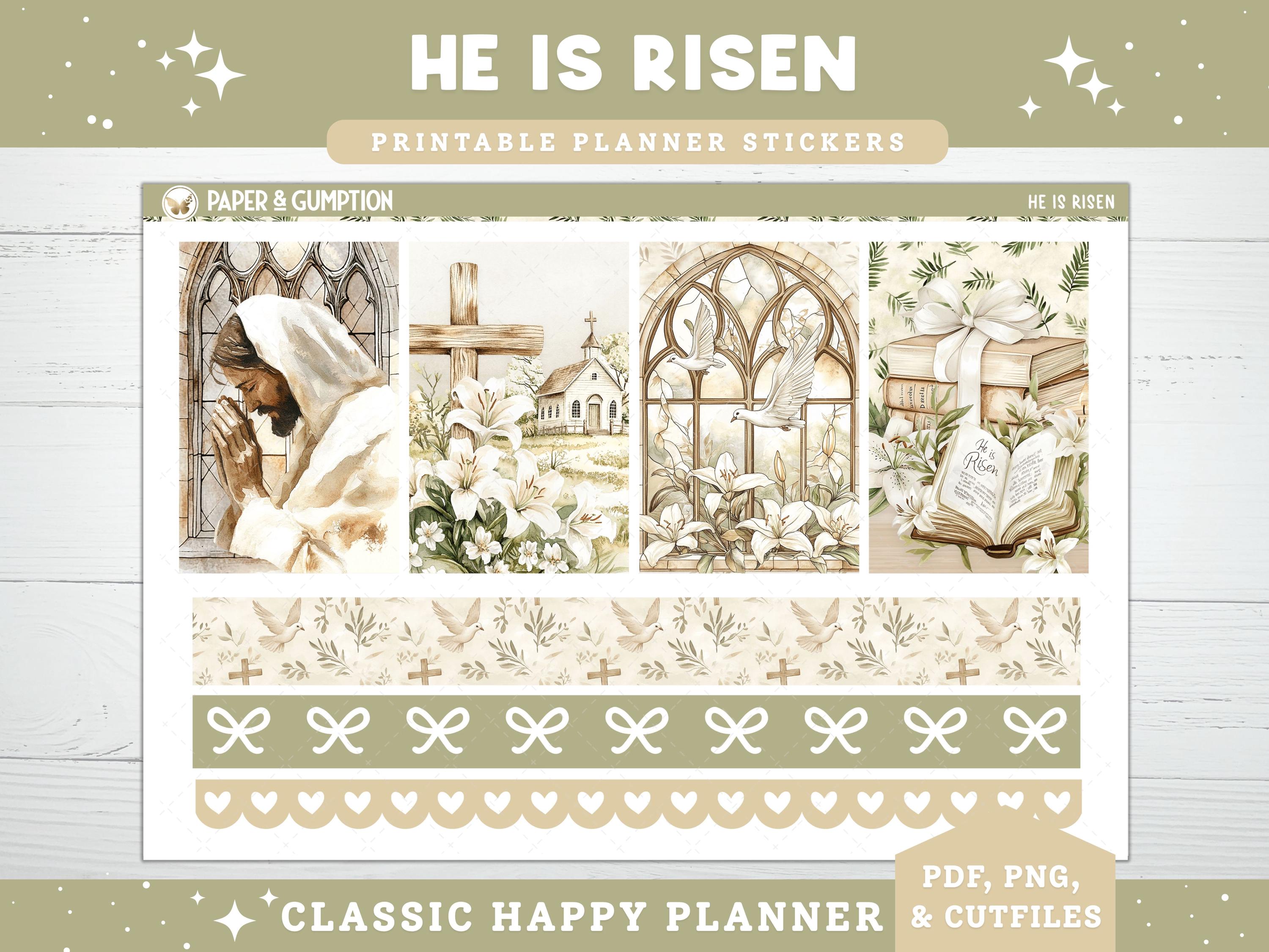 Printable Planner Stickers Weekly Sticker Kit Classic Happy Planner He ...