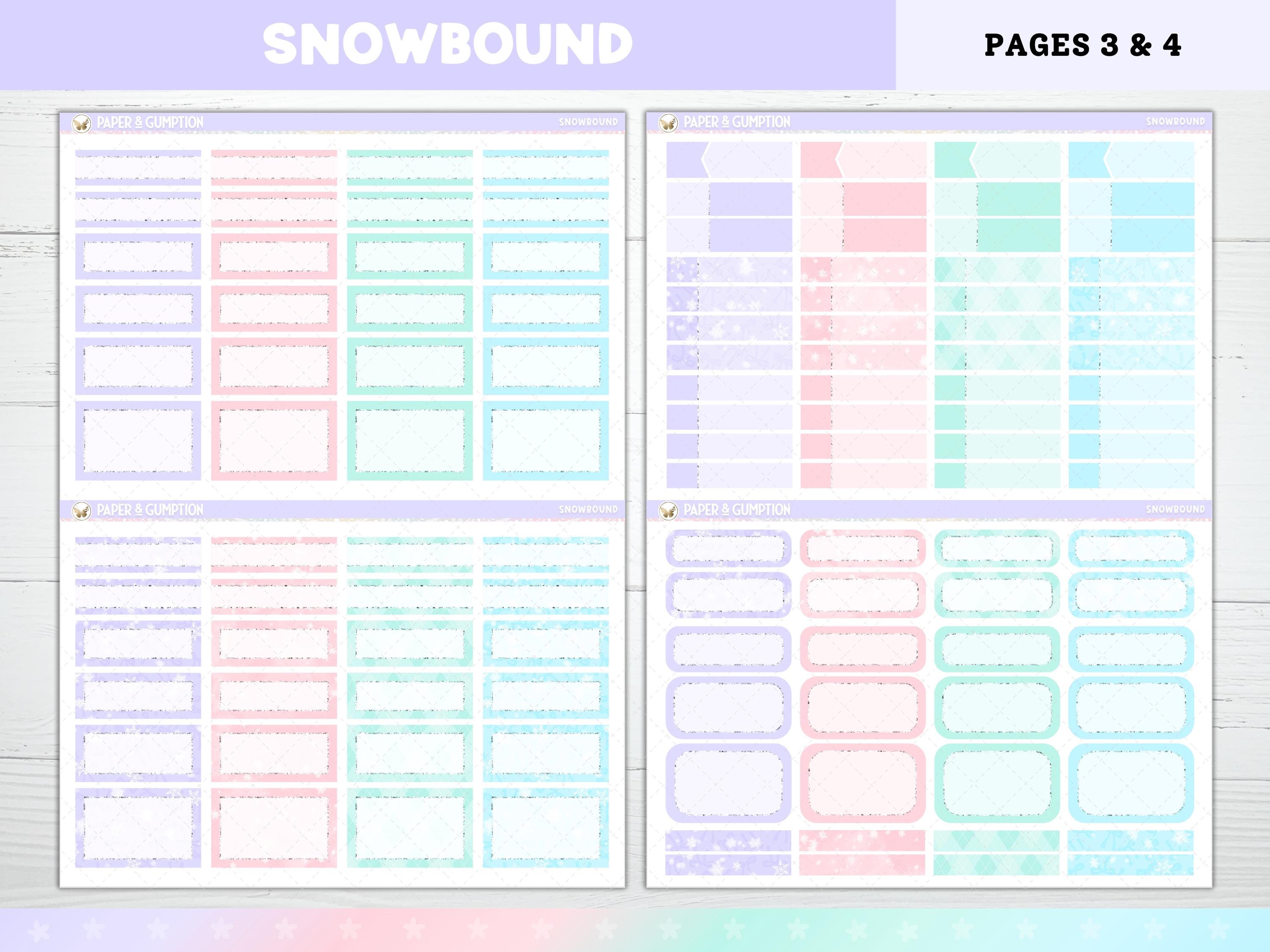 Winter Printable Planner Stickers, Snowbound, Weekly Kit for Erin ...