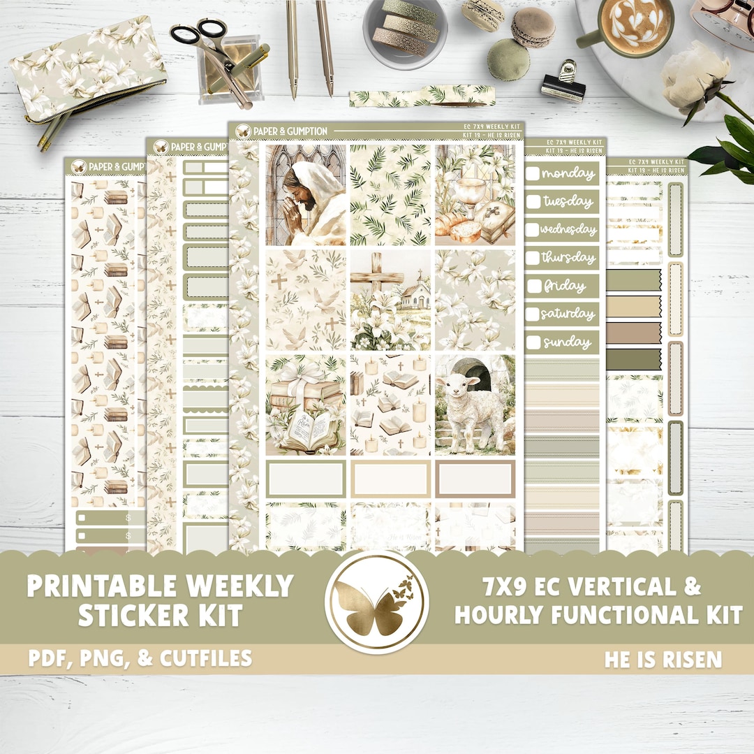 Printable Planner Stickers Erin Condren 7x9 Ec Vertical Weekly Sticker ...