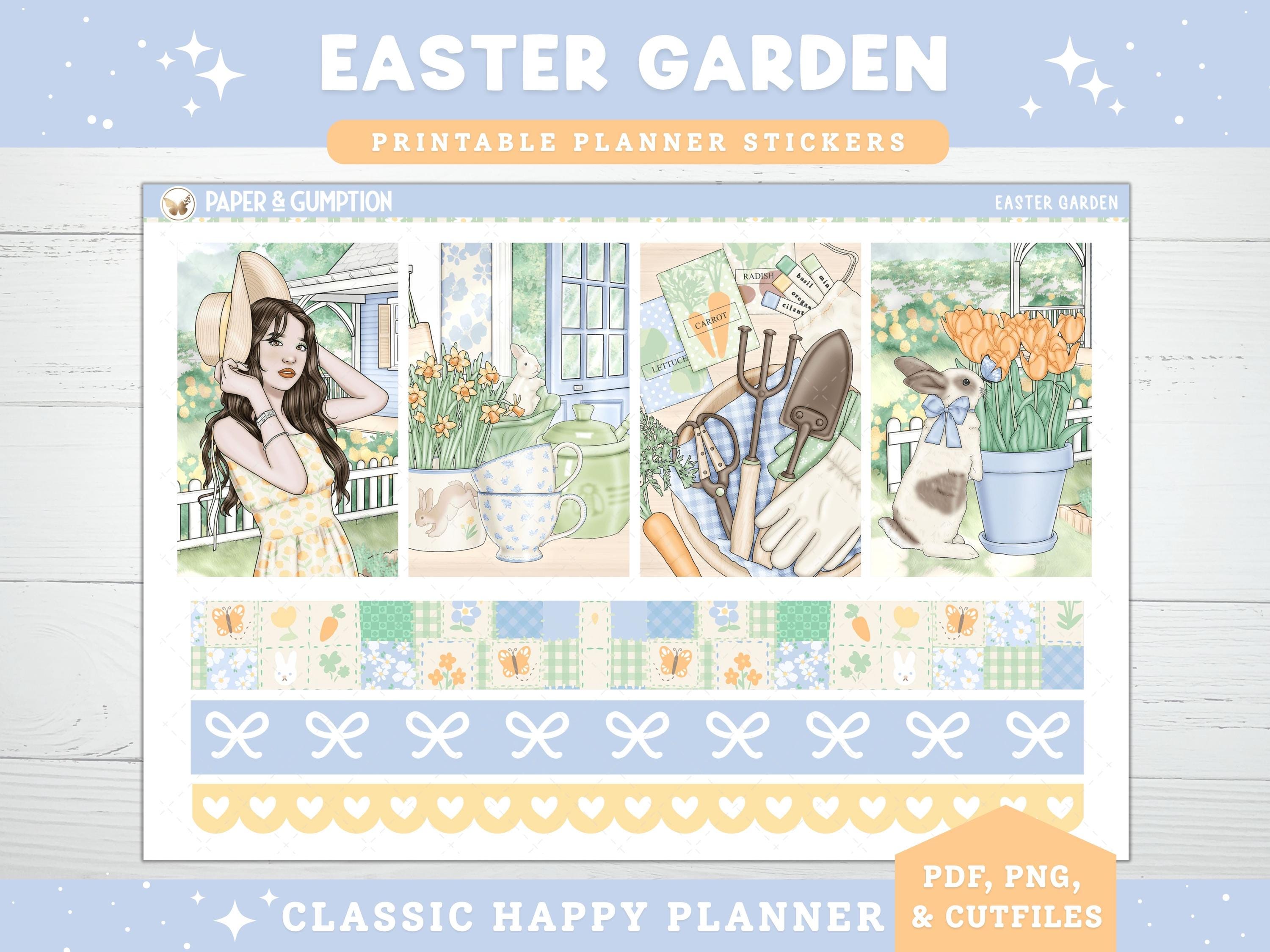 Spring Printable Planner Stickers Weekly Sticker Kit Classic Happy ...