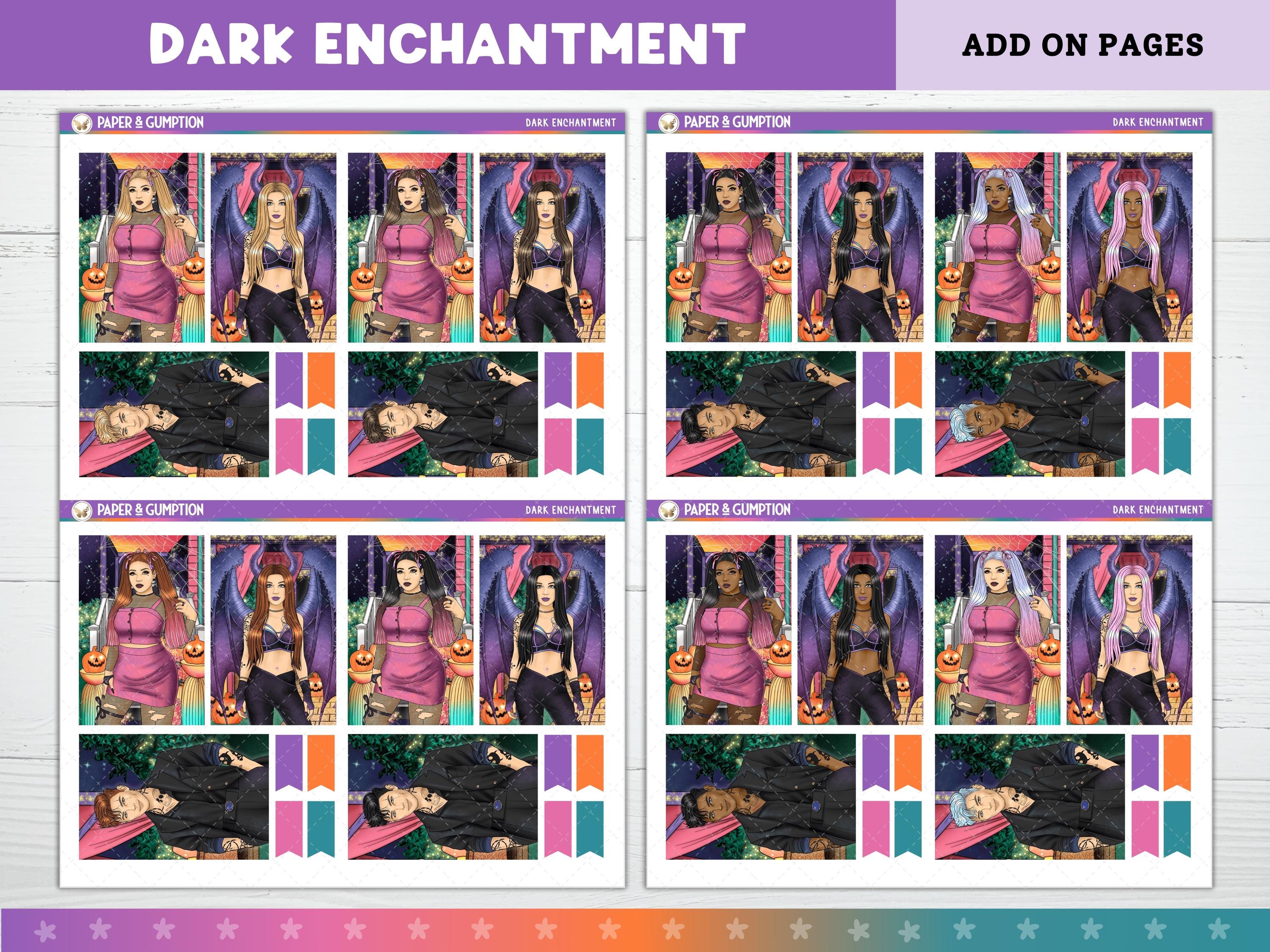 Printable Planner Stickers Dark Enchantment Stickers Weekly Sticker Kit ...