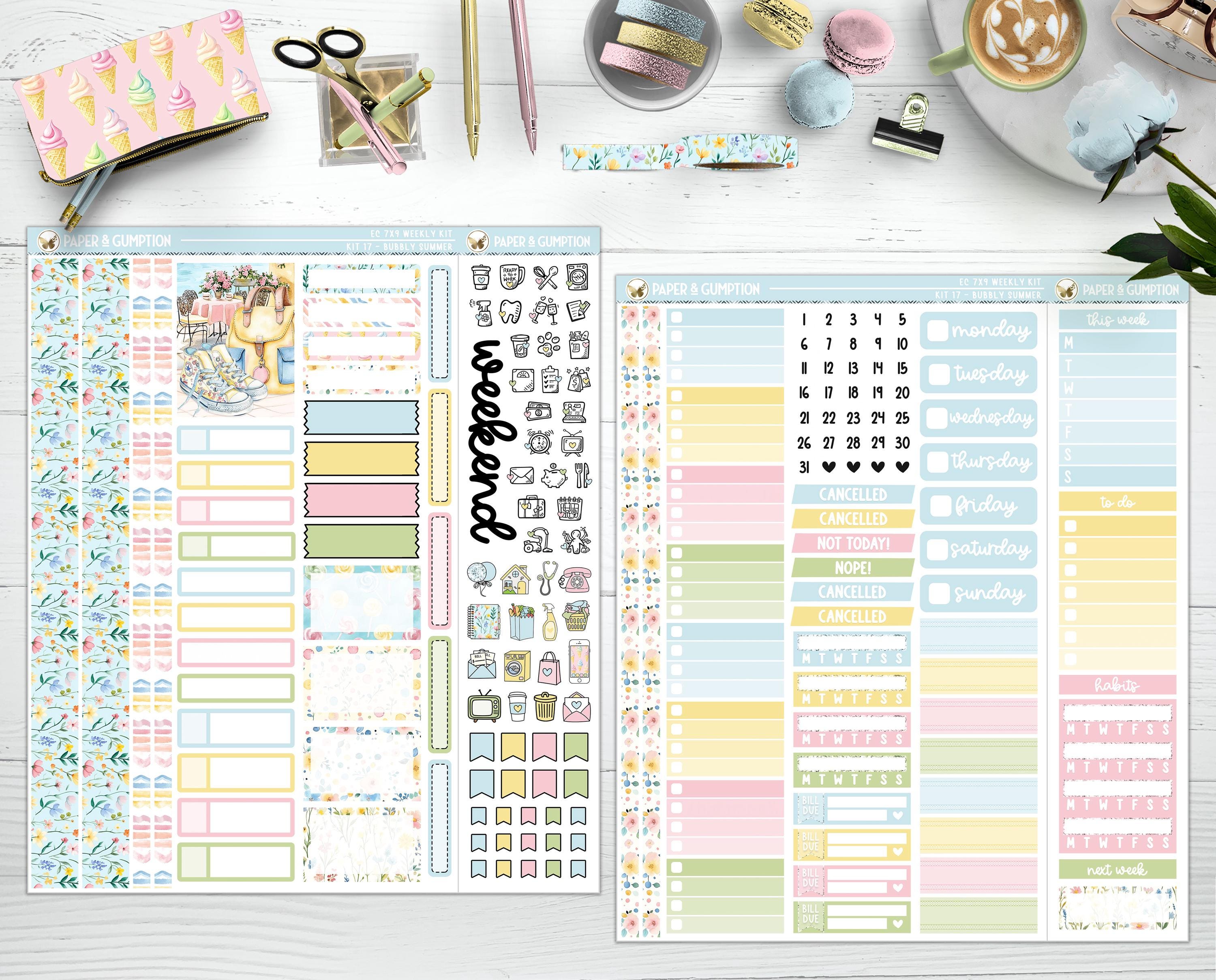 Printable Planner Stickers Erin Condren 7x9 Ec Vertical Weekly Sticker ...